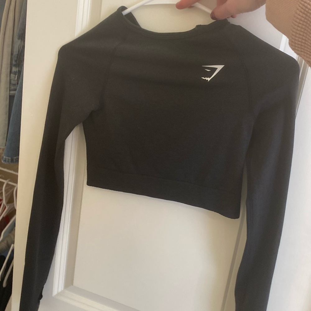 Barely worn black vital seamless Gymshark long sleeve